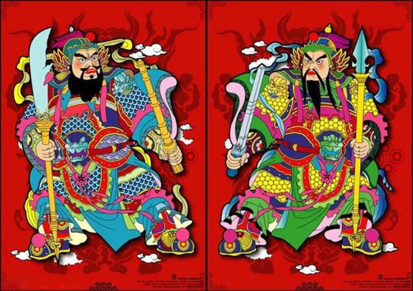 贴门神祛邪的传说